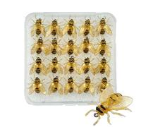 Fly Fishing Lure for Trout - 20 Attractive Bees Imitating Lures with Storage Case, Realistic Baits with Case for Lakes Rivers Ponds Sea - Bass Tuna Pike Trout