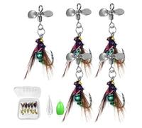 Fly Fishing Lures - Dry Fly Lures, Assorted Lures | AssAssorted Barbed Lures Trout, Barbless Trout Fishing Lure Collection, for Rivers Streams Lakes Ponds Bait Random
