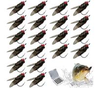 Fly Fishing Lures Kit, 20PCS Black Fishing Flies for Trout, Bass & Saltwater