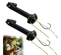 Fly Fishing Magnetic Fly Threader, Universal Knot Tying Aid for Anglers - Compact Durable Tippet Threader, Easy Rig Small Flies & Hooks, Hands-Free Fishing Accessory Gift (2pcs)