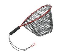 Fly Fishing Net Abrasion Resistant Dip Silicone Aluminum Alloy One Piece Bracket Fish Silicone Long Handle Fish Landing