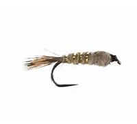 Fly Fishing Nymphs BARBLESS HARES EAR 10 flies size 10-12 trout flies #2B