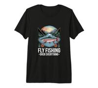 Fly Fishing Over Everything Trout River Angler Premium T-Shirt