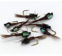 Fly fishing PHEASANT TAIL NYMPHS flashback pack of 8 sizes 10-14#1