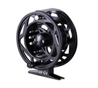 Fly Fishing Reel, Fly Fishing Reel 2+1 BB Push Button Release 3/4-5/6 WT Aluminum Alloy Multicolor(75Black3-4wt)