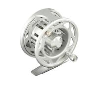 Fly Fishing Reel, Fly Fishing Reel 2+1 BB Push Button Release 3/4-5/6 WT Aluminum Alloy Multicolor(85Silver5-6wt)