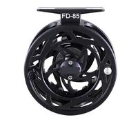 Fly Fishing Reel, Fly Fishing Reel 2+1 BB Push Button Release 3/4-5/6 WT Aluminum Alloy Multicolor(85Black5-6wt)