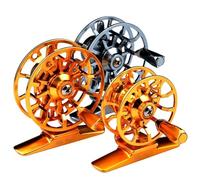 Fly Fishing Reel,Fly Reel Fishing Reel Gold/silver Fly Spool 45g Flywheel Diameter 55mm(HI55R-Silver)