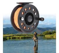 Fly Fishing Reel, GLA 7/8 Fly Fishing Reel with Line Left/Right Hand and the Required Fishing Lines, Fisherman Accessory, Fly Fishing Wheel with Fishing Line (Orange GLA7/8)