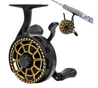 Fly Fishing Reel,Magnetic Drop System Fly Reel | Ice Fishing Wheel - for Trout Salmon Crappie Catfish Men Beginner Youth Freshwater Saltwater