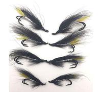 Fly Fishing Salmon Flies SILVER STOATS TAIL Doubles sizes 4-10 Pack of 8 flies #151A
