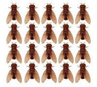 Fly Fishing Soft Baits 20 Pieces of Realistic Insect Imitations for Catching Various Fish Species (M brown)
