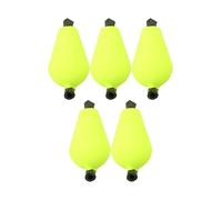 Fly Fishing Strike Indicator 5 Pcs Set - Teardrop Floating Foam Units in for Orange-Red & Fluorescent Yellow for Trout, Sliding Depth Adjustment with Heavy-Duty Clip, Compatible with Floating Baits