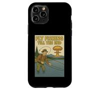 Fly Fishing Till the End - Retro Atomic Age Comic Art Case for iPhone 11 Pro