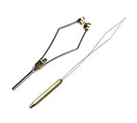 Fly Fishing Tying Tool Kit Including with Bobbin Finisher Scissors Hackle Hair Stacker Fly Fishing Tying Tools Set (2pcs Bobbin Threader Set)