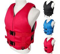 Fly Fishing Vest Adaptive Breathable Build Pearl Cotton Support for Cr asting River Wading Freshwater Angling(Red,XXL)
