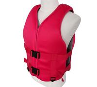 Fly Fishing Vest Adaptive Flexible Design Pearl Cotton Layer for Cr asting River Wading Freshwater Angling(Red,M)