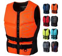 Fly Fishing Vest Adjustable Elastic Fabric Wrap Design Lightweight Comfortable for River Lake Stream Outdoor Angling Activities(Orange,M)