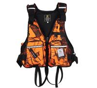 Fly Fishing Vest Adjustable Open Design Breathable Ripstop Shell with Removable Padding for River Stream Trout Kayak Angling(Orange)