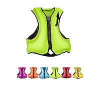 Fly Fishing Vest Constructed From Durable Polyester Fabric with Rapid Air Valve Foldable Portable Build for Outdoor Shore Angling and Lakeside Leisure Activities(Groen)