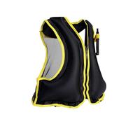 Fly Fishing Vest Constructed From Durable Polyester Fabric with Rapid Air Valve Foldable Portable Build for Outdoor Shore Angling and Lakeside Leisure Activities(black)