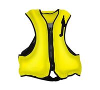 Fly Fishing Vest Constructed From Durable Polyester Fabric with Rapid Air Valve Foldable Portable Build for Outdoor Shore Angling and Lakeside Leisure Activities(Yellow)