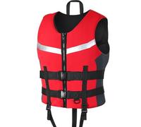 Fly Fishing Vest Durable Elastic Fabric Buoyant Support for River Stream Trout Kayak Outdoor Angling Activities(Red,XXL)