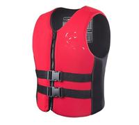 Fly Fishing Vest Durable Elastic Fabric Secure Zipper Closure for River Trout Stream Kayak Outdoor Angling Activities(Red,L)