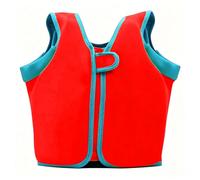 Fly Fishing Vest for Kids, Soft Neoprene Material with Full Front Zipper for Beach and Rafting Trips(Red,S (0-2 Years))