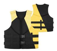 Fly Fishing Vest Resilient Flexible Construction Pearl Cotton Layer for Cr asting River Wading Freshwater Angling(Yellow,XL)