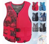 Fly Fishing Vest Secure Buckle Design Breathable Fabric for Stream Trout River Kayak Outdoor Angling(Red,2XL)