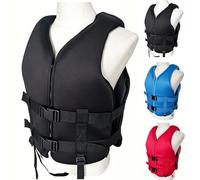 Fly Fishing Vest Soft Neoprene Durable Buoyant Protective Design for Kayaking Canoeing Rafting Sailing Fishing(black,L)