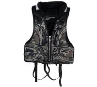 Fly Fishing Vest Versatile Adjustable Design for Cr asting River Wading(Camouflage)