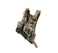 Fly Fishing Vest with Adjustable Belt and Zipper, Whistle, Multi-Pockets Jacket for Kayak Canoe Sailing Fishing(Forest)