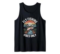 Fly Fishing Vibes Only Trout River Mountain Tank Top