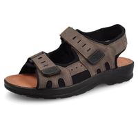 Fly Flot Alberobello, Men's Stretch Microfibre Sandals, with Adjustable Velcro, Anti-Shock Padded Leather Insole, Men's Sandals, dark brown (di moro), 10 UK