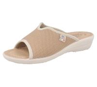 Fly Flot Women Atella, Ciabatte Donna in Rete Elastica Aperte, Sottopiede Imbottito in Pelle Slide Sandal, Beige, 8 UK