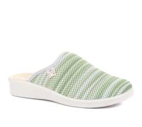 Fly Flot Women's Anatomic Clogs in Green with Anti-Shock Midsole - Expertly Crafted Slip-On Shoes - Wide Fit Casual Footwear - Size UK 6 / EU 39