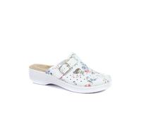 Fly Flot Women's Floral Print Clogs in White | Size: 5 Fly Flot White 5