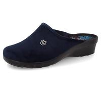 Fly Flot Women's Textile Slippers with Logo, Anti-Shock Insole, Slippers, blue, 7 UK