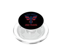 Fly Free Eagle Patriotic Geometric Design PopSockets PopGrip for MagSafe