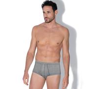 Fly Front Briefs with High Waist Grey Marl