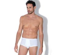 Fly Front Briefs with High Waist White