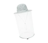 Fly Hat | Sun Protection Hat with Fly Head Net | Sun Protection Breathable Neck Cover with Drawstring Fishing Accessories for Men Women Beekeeper Light Gray