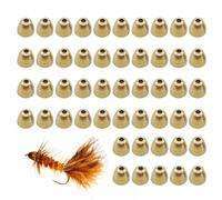Fly Head Beads, Fly Tying Beads Material | Slotted Cornhead Brass 50 Conehead Beads - Copper Fly Tying Beads Sink Deep 3 Sizes Fly Tying Material for Tube