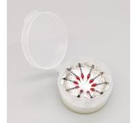 Fly Hook Set 10pcs with Carbon Steel Construction Natural Feathers Red Tail Effect and Reflective Silver Wire for Water Use (M)