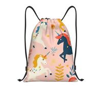 Fly Horse Flower String Bags Sport Sack Unisex Portable Drawstring Backpack For Women Travel Running 36X42Cm