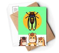 Fly Insect Mosquito Bug Winged Drawing Postcards Envelopes Cards Mailing Year Horse