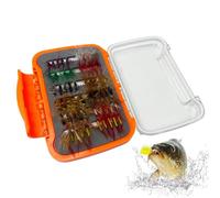Fly Kit, Fly Kit, Freshwater Bait Set | THE Fly Tackle Bait Kit Trout Bass Assortment with Box for Dry and Wet Equipment