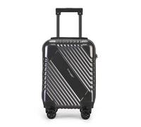 Fly Kite Luggage 16 Inch Cabin Suitcase PC+ABS Hard Shell with Aluminium Trolley Handle, Real TSA Secure Lock 3 Digit 360° Smooth Detachable Wheels Lightweight Suitcase Grey